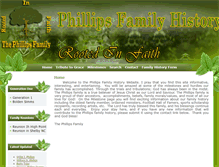 Tablet Screenshot of phillipsfamilyhistory.com